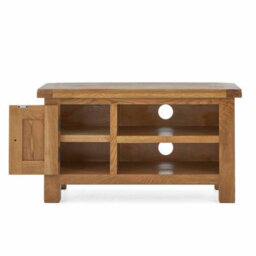 Zelah Oak 90Cm Small Tv Unit - Fully Assembled By Roseland Furniture - thumbnail 6
