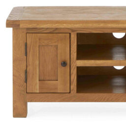 Zelah Oak 90Cm Small Tv Unit - Fully Assembled By Roseland Furniture - thumbnail 9