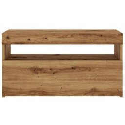Berkfield Tv Cabinets With Led Lights 2 Pcs Artisan Oak Engineered Wood - thumbnail 7
