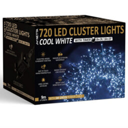 NETTA 720 Led Cluster String Lights 9M Indoor/outdoor Christmas Lights - Cool White - thumbnail 1