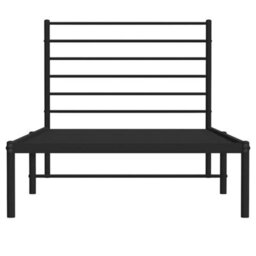 Vidaxl Metal Bed Frame Without Mattress With Headboard Black 100X190Cm - thumbnail 6