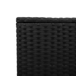 Walplus Garden Table With Glass Top Black 55X55X37 Cm Poly Rattan - thumbnail 8
