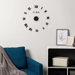 Ledsone Modern  3D Diy Frameless Large Wall Clock Roman Numerals Sticker Wall Clock Home Decoration - thumbnail 4