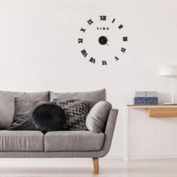Ledsone Modern  3D Diy Frameless Large Wall Clock Roman Numerals Sticker Wall Clock Home Decoration - thumbnail 5