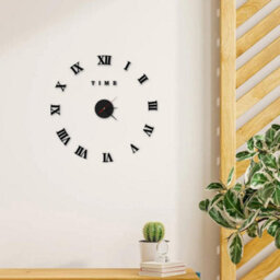 Ledsone Modern  3D Diy Frameless Large Wall Clock Roman Numerals Sticker Wall Clock Home Decoration - thumbnail 6