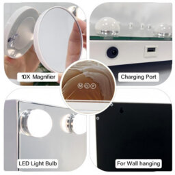 Hollywood Vanity Mirror With 13 Led Bulbs 3 Color Light Stepless Dimming& & 10X Magnifier Makeup Mirror - thumbnail 6