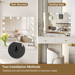 Hollywood Vanity Mirror With 13 Led Bulbs 3 Color Light Stepless Dimming& & 10X Magnifier Makeup Mirror - thumbnail 4