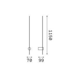 Ideal Lux Luminosa Essence Integrated Led Wall Lamp Brass 2150Lm 3000K - thumbnail 2