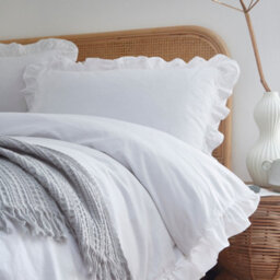 Appletree Cassia Frill 100% Cotton Relaxed Look Duvet Cover Set - thumbnail 3