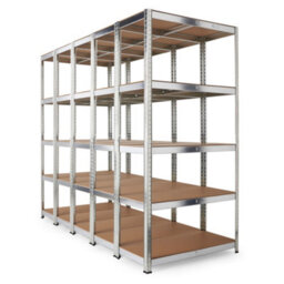 Vonhaus Garage Shelving Units - Pack Of Five 1.8M Heavy Duty Shelving Units - 5-Tier Units For Storage, 175Kg Capacity Per Shelf - thumbnail 1