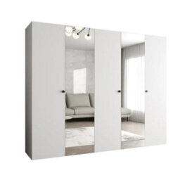 Arte Parma Ii 250Cm White Hinged Door Wardrobe - Bright, Balanced Storage For Modern Interiors - thumbnail 2