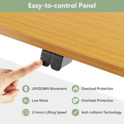 Costway 110 X 60Cm Electric Height Adjustable Standing Desk Sit To Stand Computer Workstation Table - thumbnail 7