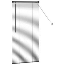 Berkfield Window Blind With Curtains Manual Black Aluminium - thumbnail 6