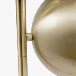 Pacific Lifestyle Brass Metal And White Orb Dome Floor Lamp - thumbnail 7