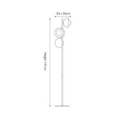 Pacific Lifestyle Brass Metal And White Orb Dome Floor Lamp - thumbnail 8