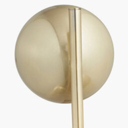 Pacific Lifestyle Brass Metal And White Orb Dome Floor Lamp - thumbnail 5
