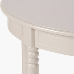Pacific Lifestyle Taupe Wood Half Moon Console Table With Bottom Storage Shelf - thumbnail 9