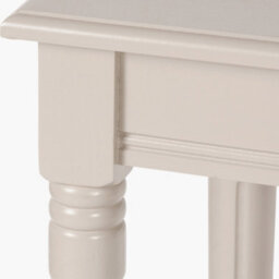 Pacific Lifestyle Taupe Wood Half Moon Console Table With Bottom Storage Shelf - thumbnail 5