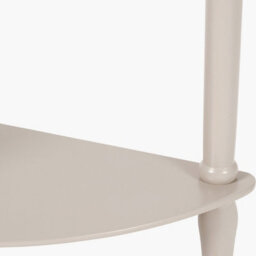 Pacific Lifestyle Taupe Wood Half Moon Console Table With Bottom Storage Shelf - thumbnail 7