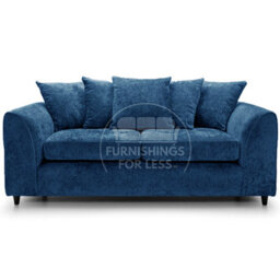 Furnishings For Less UK Monaco Chenille Fabric Sofa Set 3 And 2 Seater Sofa   Blue - thumbnail 2