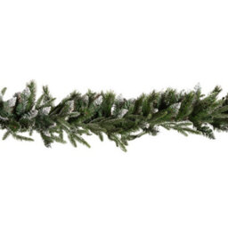 Samuel Alexander 1.8M Premier Christmas Artificial Fairmont Fir Snow Tipped Plain Green Garland - thumbnail 7