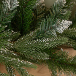 Samuel Alexander 1.8M Premier Christmas Artificial Fairmont Fir Snow Tipped Plain Green Garland - thumbnail 6