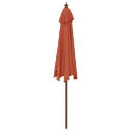 Berkfield Garden Parasol With Wooden Pole Terracotta 299X240 Cm - thumbnail 5