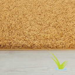 STALWART Modern Shaggy Rug - 5Cm Thick Pile Soft Touch Washable Area Rugs Carpet (Gold, 120X170Cm) - thumbnail 5