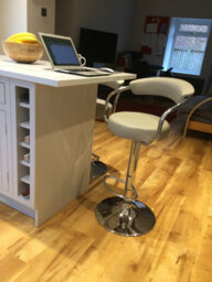 Lamboro Zenith Kitchen Bar Stool, Height Adjustable Swivel Gas Lift, Home Bar & Breakfast Barstool, Slate Grey - thumbnail 9