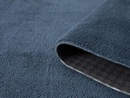 Comfy Washable Low Pile Living Room Area Rug - Anti-Slip Felt Backing Navy 60Cm X 200Cm - thumbnail 3