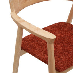Nordlys Set Of 2 Wood And Terracotta Dining Chairs Exotic Boho Dining Room - thumbnail 7