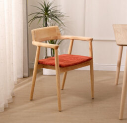 Nordlys Set Of 2 Wood And Terracotta Dining Chairs Exotic Boho Dining Room - thumbnail 3
