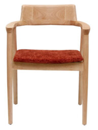 Nordlys Set Of 2 Wood And Terracotta Dining Chairs Exotic Boho Dining Room - thumbnail 8