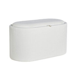 Home Source Merida White Storage Ottoman With Reversible Tray Top Lid - thumbnail 9
