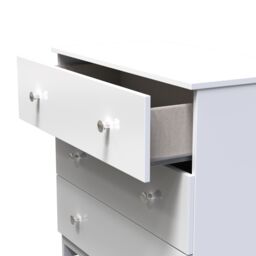 Yarmouth Ready Assembled Matt White No Effect 3 Drawer Wide Chest (H)685mm (W)740mm (D)390mm - thumbnail 4