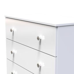 Yarmouth Ready Assembled Matt White No Effect 3 Drawer Wide Chest (H)685mm (W)740mm (D)390mm - thumbnail 3