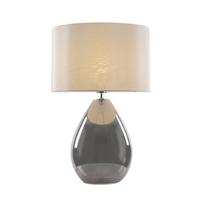 Pagazzi Lighting Pagazzi Waltham Glass Table Lamp With Ivory Shade - image 1