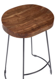 Elm Home And Garden Solid Wood Dark Oak Finish Kitchen Breakfast Bar Stool 70Cm High X 42Cm Wide X 38Cm Deep - thumbnail 3