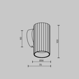 Luminosa Lighting Luminosa Calipso Outdoor Wall Down Lamp Brass 1Xgu10 - thumbnail 3