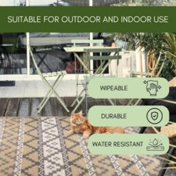 Smart Garden Alfresco Outdoor Garden Rug - Mocha Aztec 210Cm - thumbnail 7