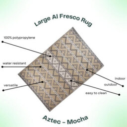 Smart Garden Alfresco Outdoor Garden Rug - Mocha Aztec 210Cm - thumbnail 4