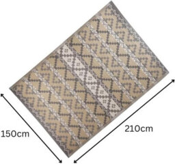 Smart Garden Alfresco Outdoor Garden Rug - Mocha Aztec 210Cm - thumbnail 2