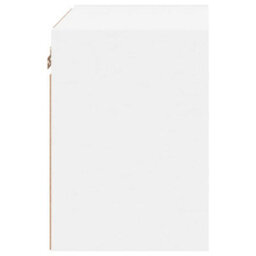 Vidaxl Bedside Cabinet With Led Lights Wall-Mounted White Bedside Cabinets - thumbnail 8
