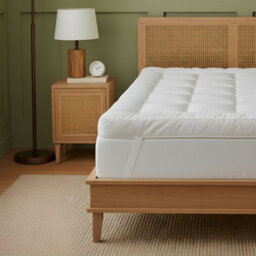 MHG Living Quilted Mattress Topper - 1200Gsm Microfiber Comfort Layer With Elasticated Corner Straps - King - thumbnail 2