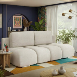 Honey Mini Sofa Bed With Storage 190X150 Cm Sleeping Surface Cream - thumbnail 2