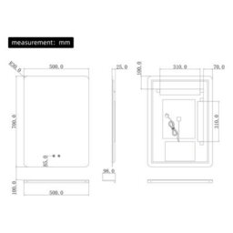 Fascinate 70X50Cm Led Bathroom Mirror & Shelf Set - Tempered Glass Backlit Oblong Mirror, Anti-Fog, Dimmable, Ip44 Rated - thumbnail 8