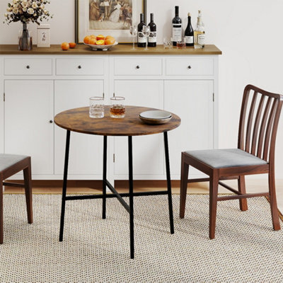 Levede Dining Table Round Kitchen 4 Person Coffee Restaurant Metal Base 80Cm - image 1