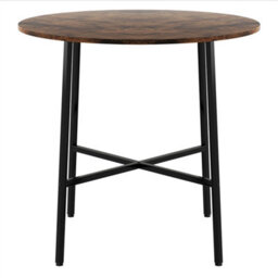 Levede Dining Table Round Kitchen 4 Person Coffee Restaurant Metal Base 80Cm - thumbnail 3