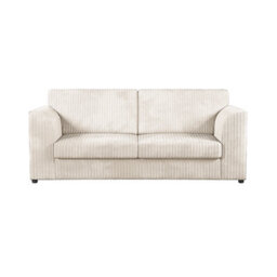 Furnishings For Less UK Luxor Jumbo Cord 3 + 2 Fabric Sofa Suite - Fullback Cream - thumbnail 2
