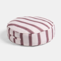 Ohs Stripe Round Outdoor Garden Cushion Water Resistant - Chocolate/cream - thumbnail 3